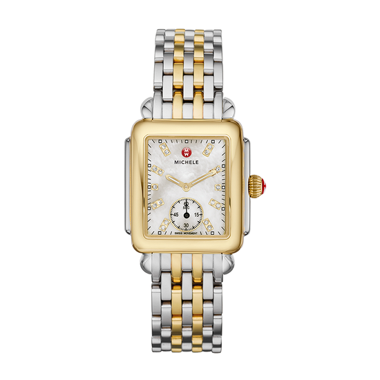 MICHELE Women’s Watch Deco Mid Collection Diamond Dial / MICHELE Watch Band MWW06G000042-Michele Watch-Deco Madison Mid Noir Diamond  main image 4