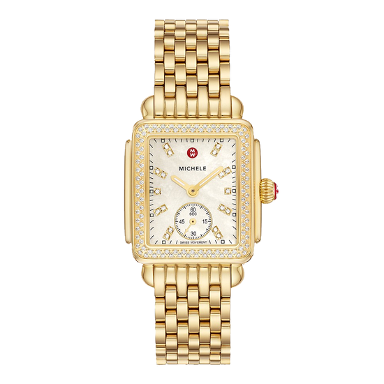 MICHELE stainless steal & gold plated diamond watch Meggie 18K Gold-Plated Diamond Watch MWW33B000003 - MICHELE® main image 3