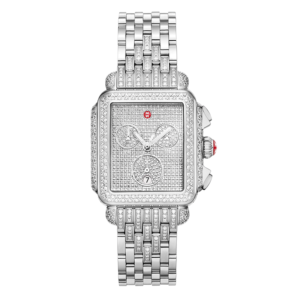 Michele Limited Edition Deco Diamond Pave Jubilee Stainless  display picture 1