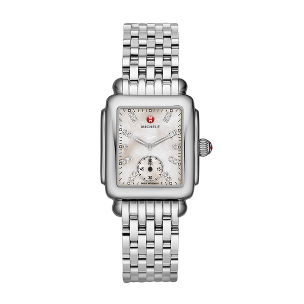 COMING SOON -Mother of Pearl face Michele Watch Michele Diamond Coquette Watch - Silver - 71-8001 | The RealReal main image 4