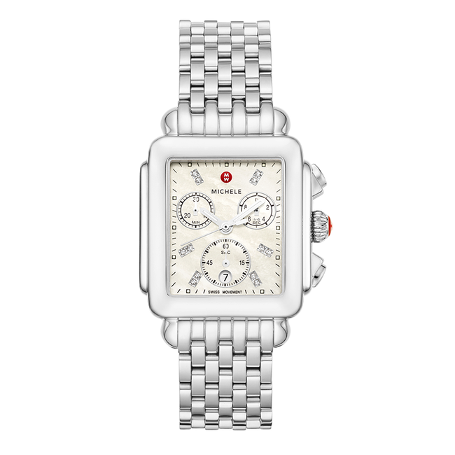 Michele Deco Madison Mid Two-Tone Diamond Dial Watch MWW06G000013