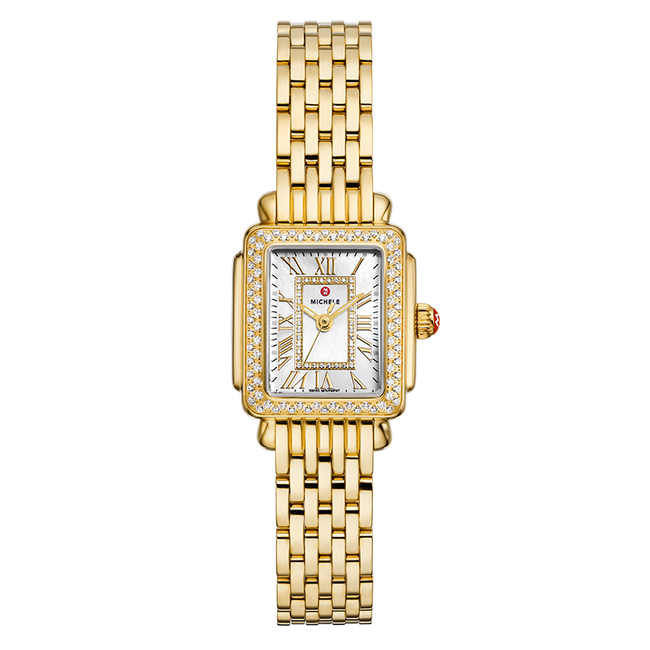 Michele Deco Sport Chronograph 18K Gold-Plated Ballet Pink