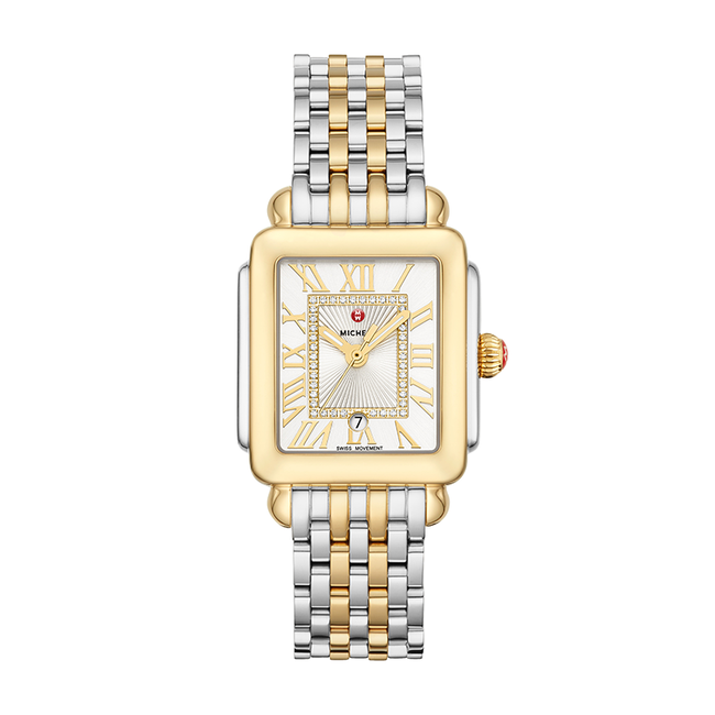 Michele Deco Sport Chronograph 18K Gold-Plated Ballet Pink