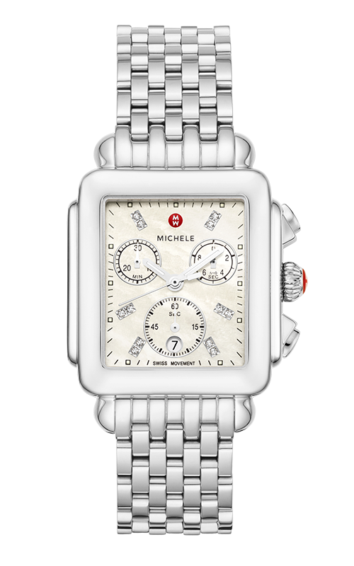 Michele Deco Stainless Diamond Dial Watch MWW06A000778