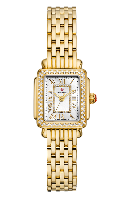 Michele Deco Madison Mini Diamond 18K Gold-Plated Watch MWW06D000173