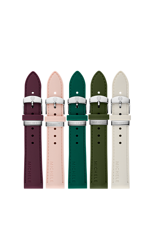 Michele 18mm Silicone Strap MS18S06SET