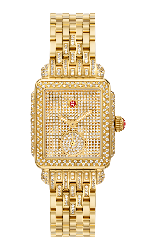 Michele Deco Mid 18K Gold-Plated Diamond Watch MWW06V000133