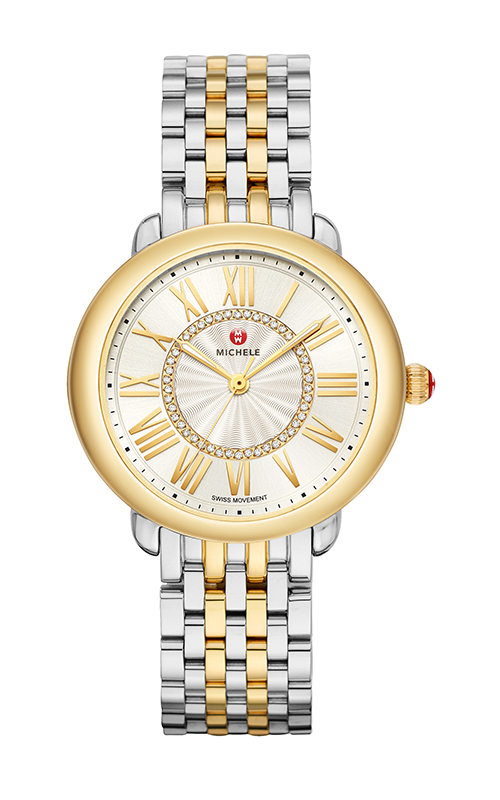 Michele Serein Mid Two-Tone 18k Diamond Dial Watch MWW21B000148