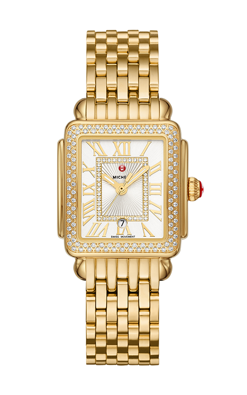 Michele Deco Madison Mid Gold Diamond Watch MWW06G000003