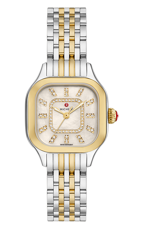 Michele Meggie Two-Tone 18k Gold Diamond Watch MWW33B000009