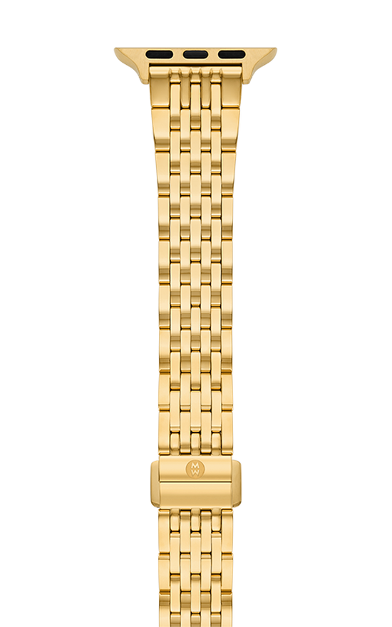 Michele 38/40/41/42mm and 42/44/45/46/49mm 18K Gold-Plated Bracelet For Apple Watch MS18AM0007
