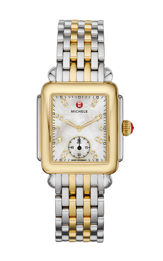 Michele Deco Mid Two-Tone, Diamond Dial Watch MWW06V000042