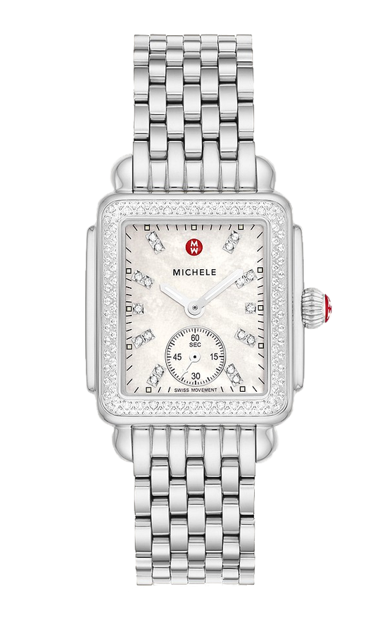 Michele Deco Mid Diamond Stainless Steel Watch MWW06V000122