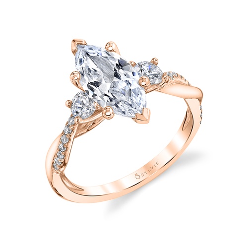 Sylvie Engagement Ring Three Stone S1939S-048A4R10M