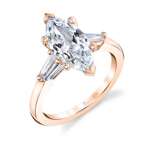 Sylvie Engagement Ring Three Stone S3012S-50A4R20M