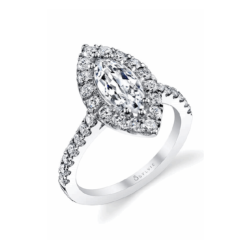 Sylvie Engagement Ring Halo S1199-083A8W15M