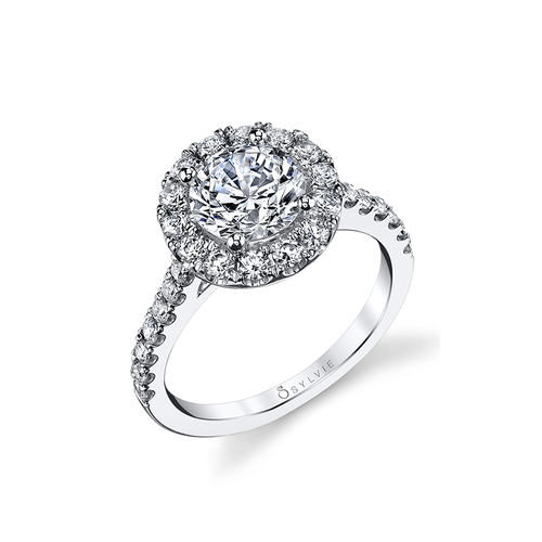 Sylvie Engagement Ring Halo S1199-076A8W15R
