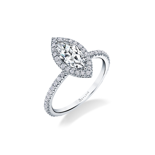 Sylvie Engagement Ring Halo S1793-034A4W10M