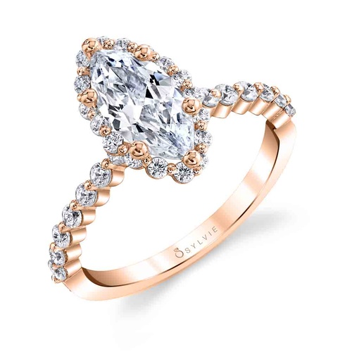 Sylvie Engagement Ring Halo S1P14-57A4R15M-HALO
