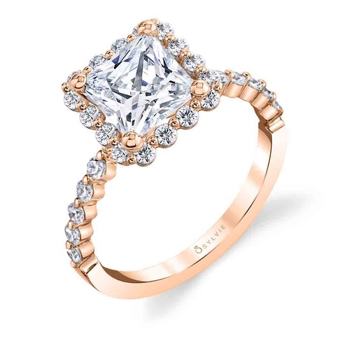Sylvie Engagement Ring Halo S1P14-57A4R15P-HALO
