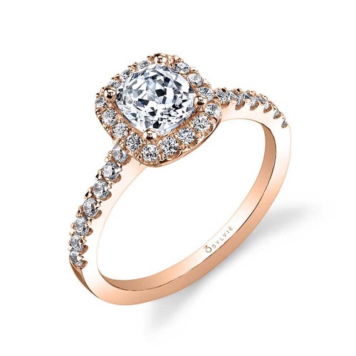 Sylvie Engagement Ring Halo SY999-039A4R10C
