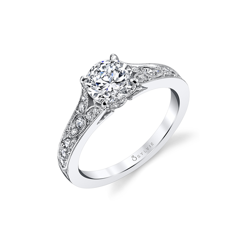 Sylvie Engagement Ring Sidestone S1389-030A8W10R