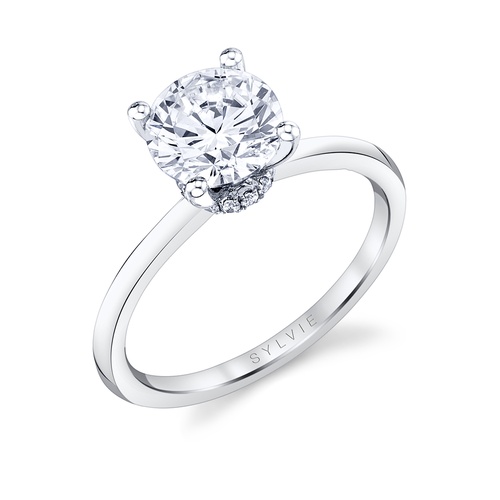 Sylvie Engagement Ring Hidden Halo S1992-07A4W15R-SS