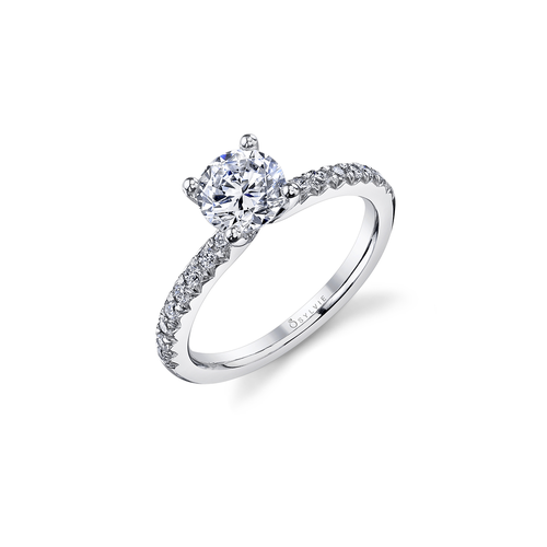 Sylvie Engagement Ring Sidestone SY965-023A8W10R-5.75