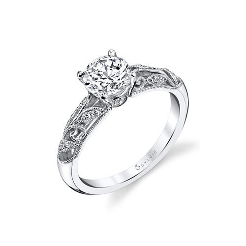 Sylvie Sidestone Engagement Ring S1392-012A4Y10R