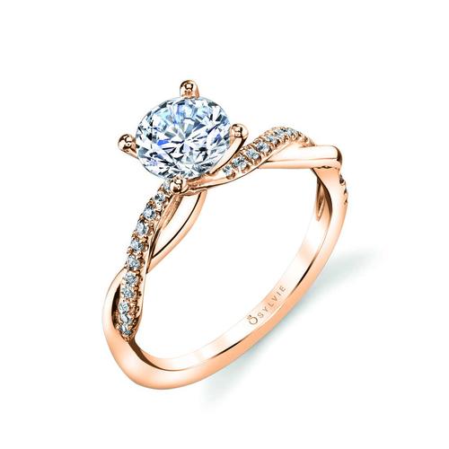 Sylvie Sidestone Engagement Ring S1524-014A4R10R