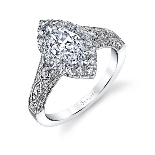 Sylvie Engagement Ring  S1409-076A4W15M