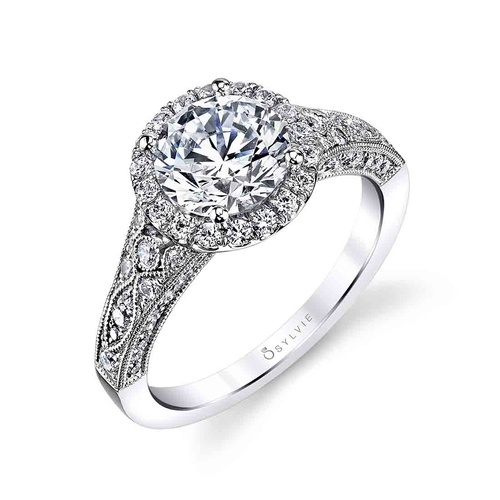 Sylvie Engagement Ring  S1409-076A4W15R