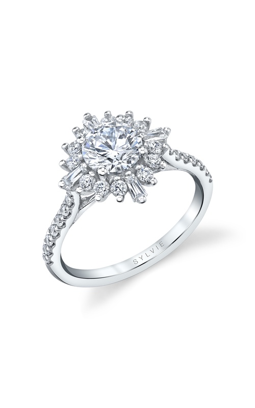 Engagement Ring Round Diamond S2607-061A8W10R | Sylvie