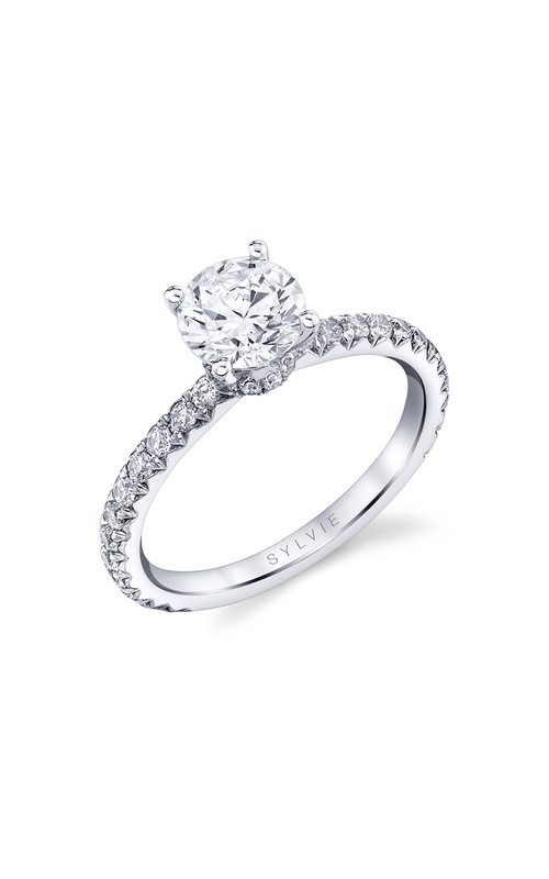 Engagement Ring – 14K White Gold Round Diamond S1992-051A4W15R | Sylvie