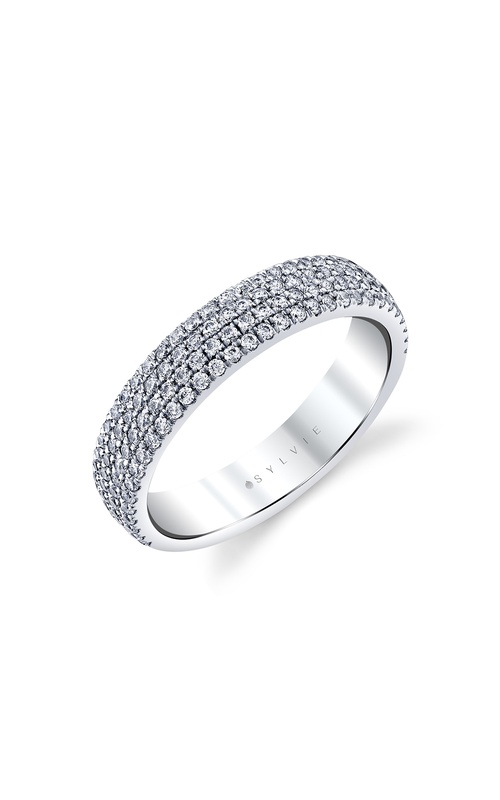 Wedding Band – 14K White Gold Diamond (0.64ct) B245-064D4W | Sylvie
