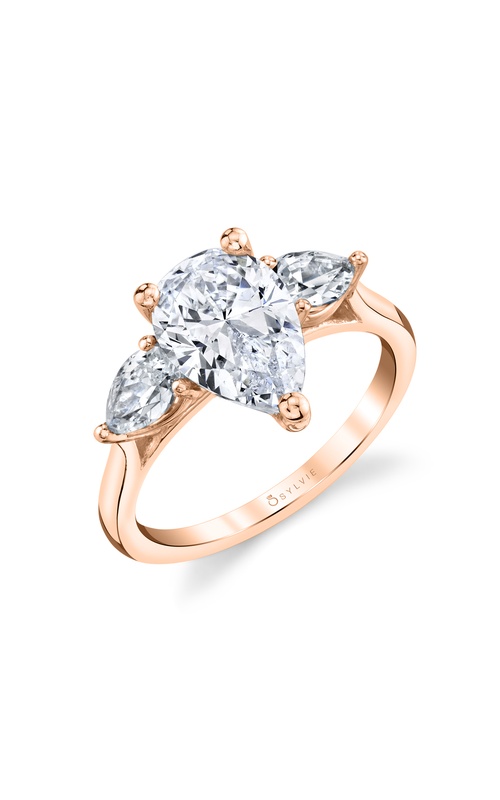 Sylvie Three Stone Engagement Ring S3003S-50A4R15T
