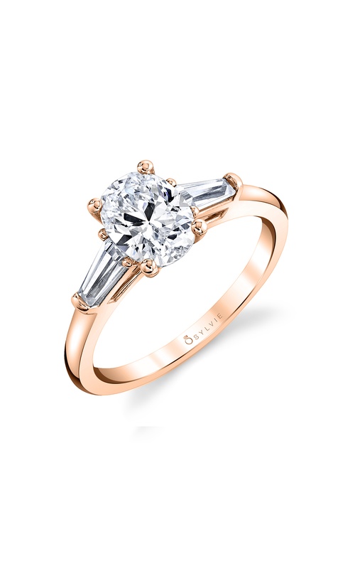 Sylvie Three Stone Engagement Ring S3012S-34A4R15O