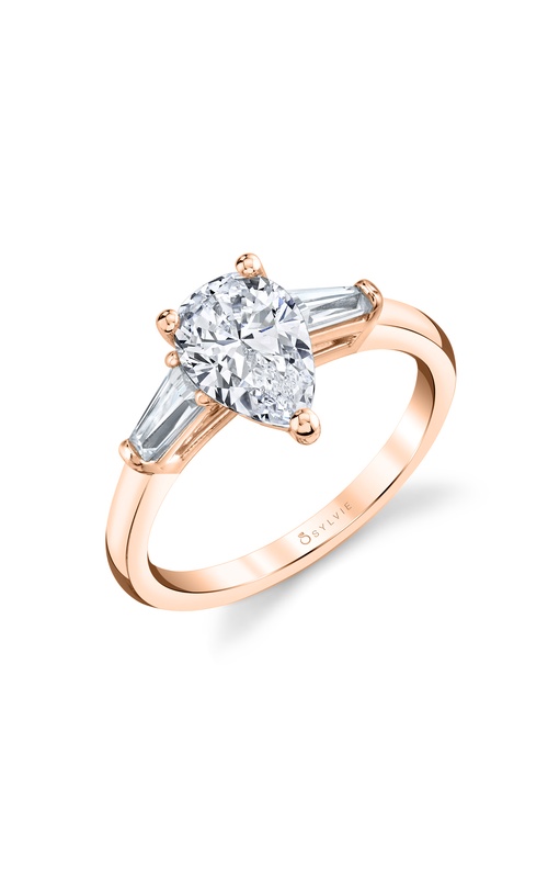 Sylvie Three Stone Engagement Ring S3012S-34A4R15T