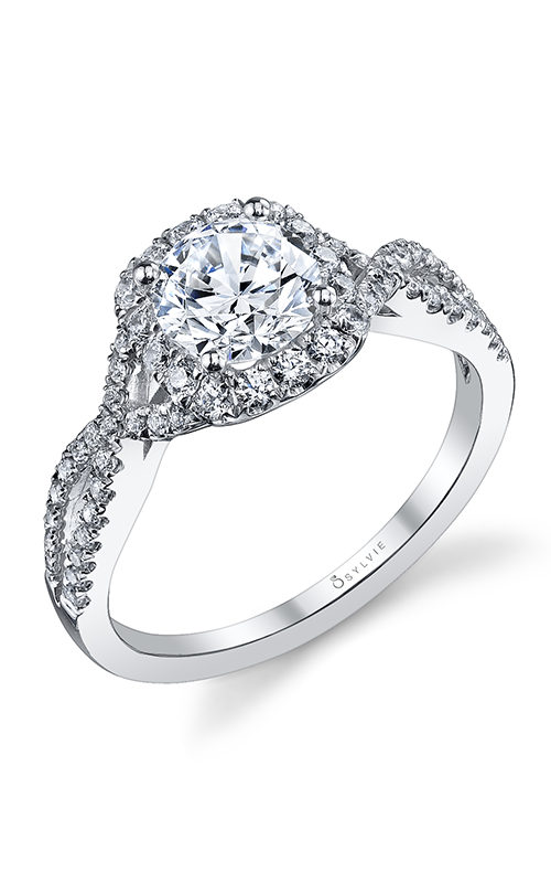 Sylvie Halo Engagement Ring S1078-45A8W10RC