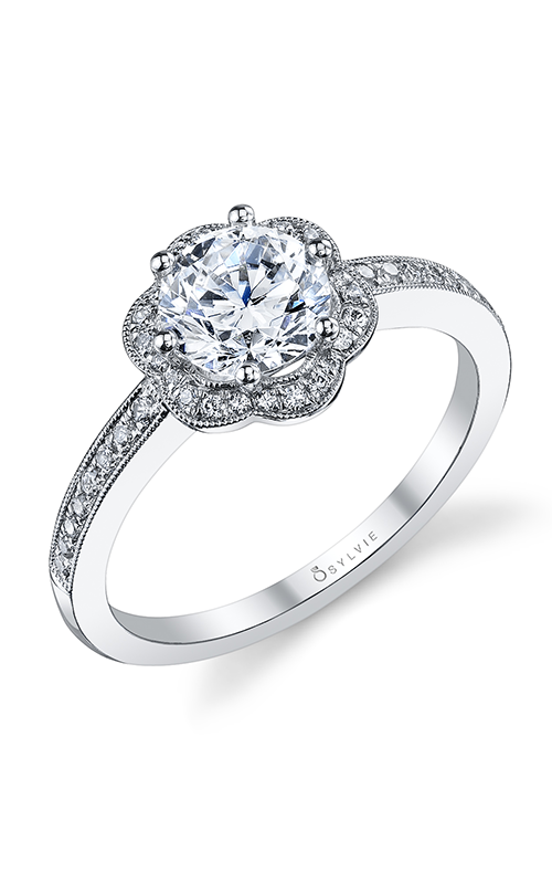 Sylvie Halo Engagement Ring S1085-020A8W10R