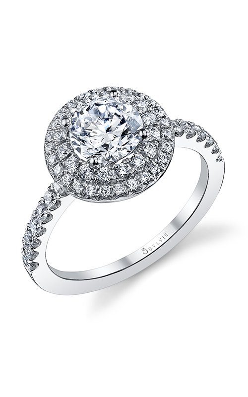 Sylvie Halo Engagement Ring S1086-051A8W10R