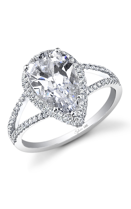 Sylvie Halo Engagement Ring SY289-035A8W30T