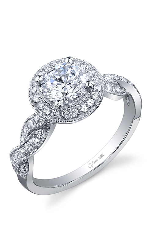 Sylvie Halo Engagement Ring SY897-036A8W10R