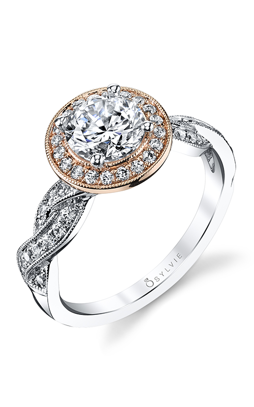 Sylvie Halo Engagement Ring SY897-036A8K10R