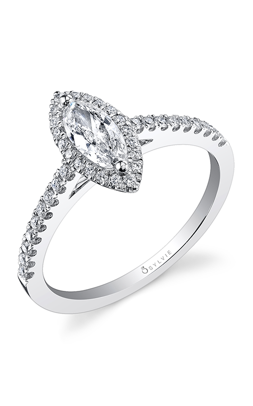 Sylvie Halo Engagement Ring SY696-026A4W74M