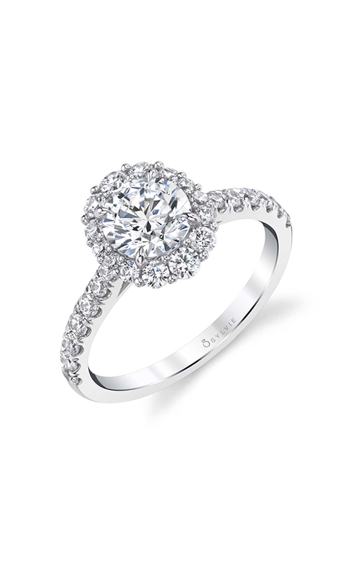Sylvie Halo Engagement Ring S1848-062A4W10ROH