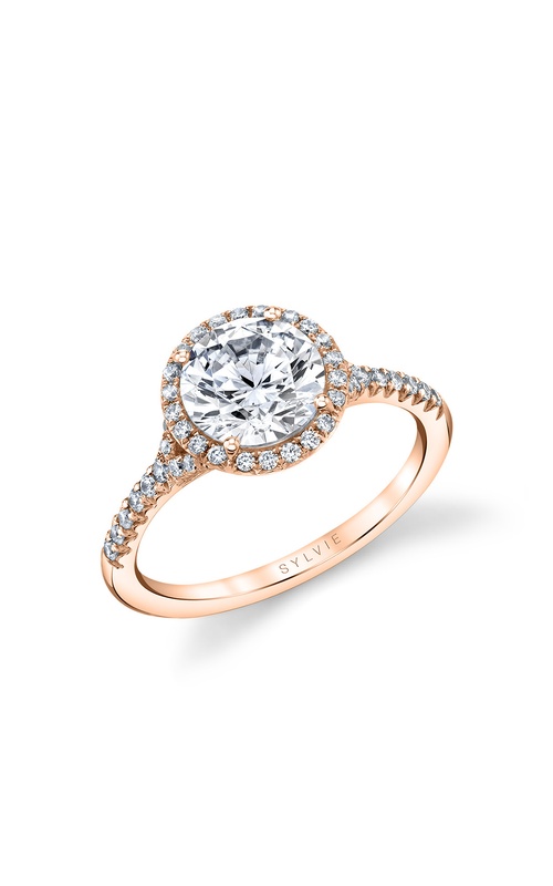 Sylvie Halo Engagement Ring S1814-028A4R15R