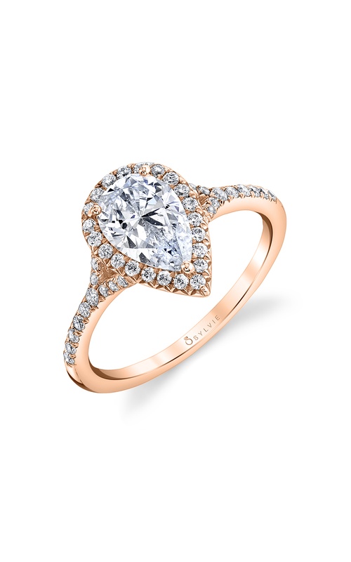 Sylvie Halo Engagement Ring S1814-028A4R15T