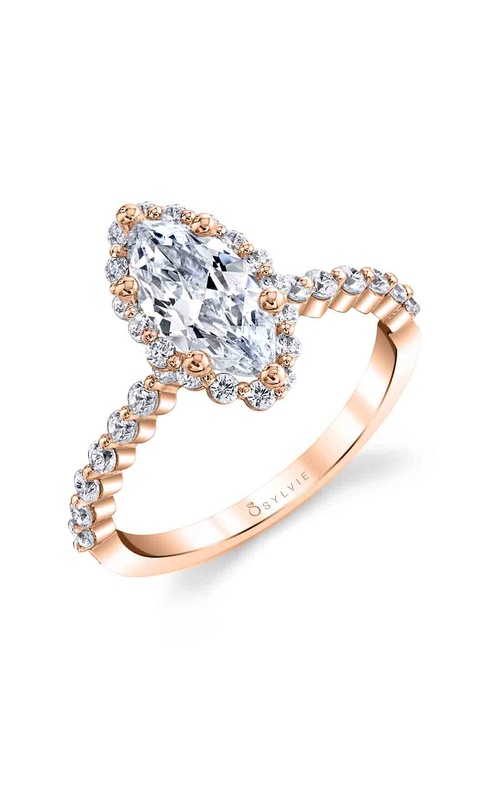 Sylvie Halo Engagement Ring S1P14-57A4R15M-HALO