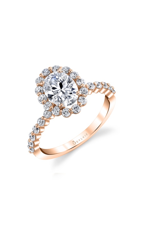 Sylvie Halo Engagement Ring S1P14-57A4R15O-HALO